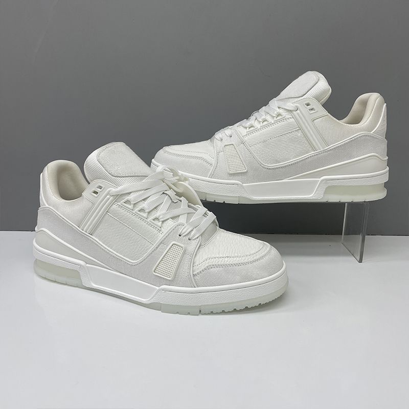 Top Quality Designer Men Women Low Top Skate Classic Sneakers Patchwork Leather Mesh Rhinestone Platform Casual Walking Lace Up Fashion Trainer Shoes EU36-47 - 3 of 8