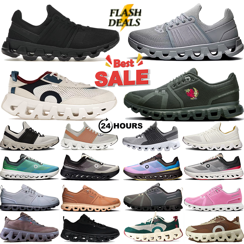 With Box Running Cloudes Designer shoes ons men swift3 Amp Women x4 5sport sneaker White All Black Alloy Glacier Cobalt Sky surfer Jogging Runners outdoor trainers - 1 of 8