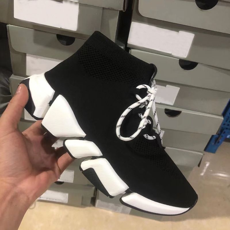 Designer Casual Shoes Sock Sports Trainers 1.0 2.0 3.0 Lace-up Trainer Luxury Women Men Nude Glitter Graffiti Runners Sneakers Socks Boots Knit Outdoor Free Shipping 017 - 8 of 9