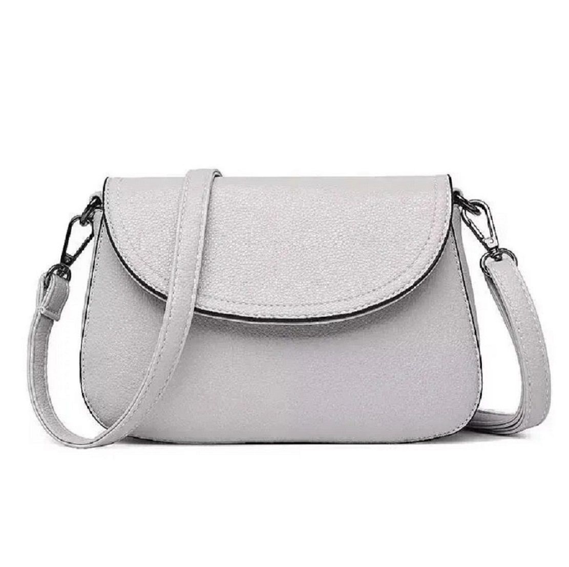 Elegant Ivory Canvas Crossbody Bag Featuring Detachable Strap Option + Multiple Pockets - 2 of 3