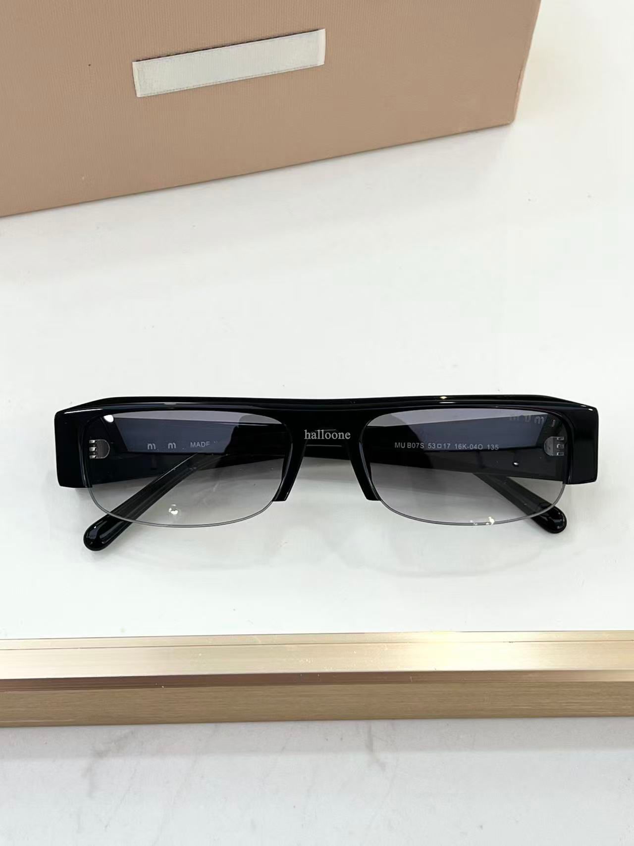 New women half man polarize lady mm cat eye eyeglass sun glasses mu b07s designer shade small frame sunglasses with box - 2 of 5