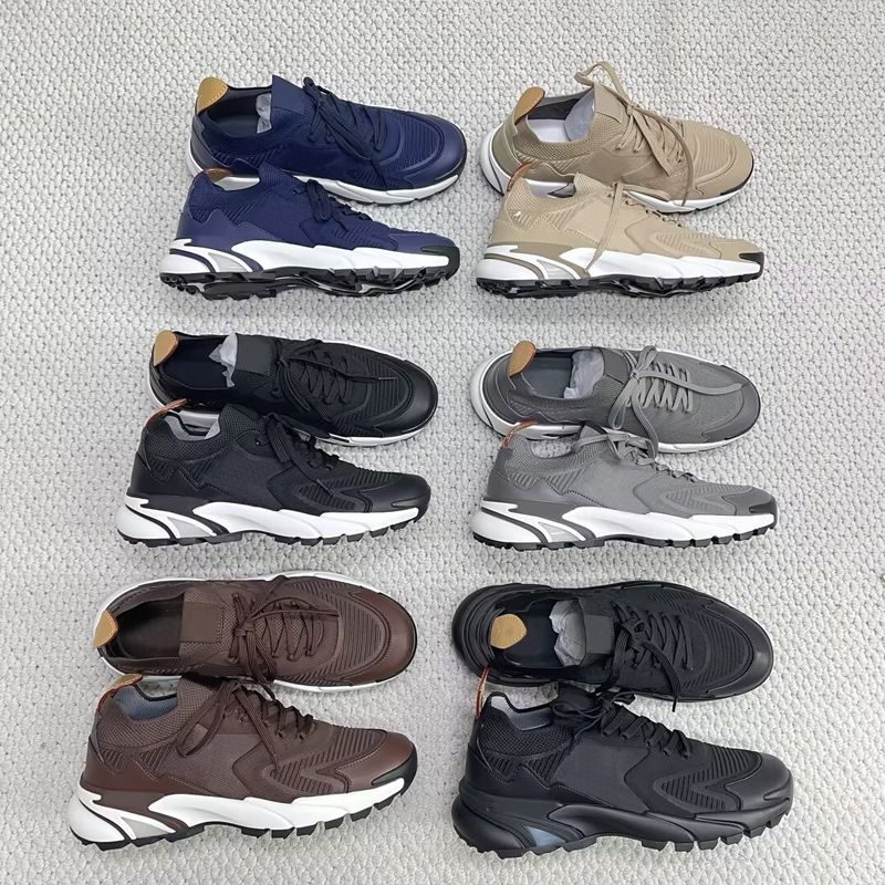 Top Quality Men Designer Sneakers L Runner Tatic Sneaker Wavelight Knitted Running Shoes Calf Leather Men Loafers Trainers Fashion Pleated Penny Loafer Casual 892 - 2 of 8