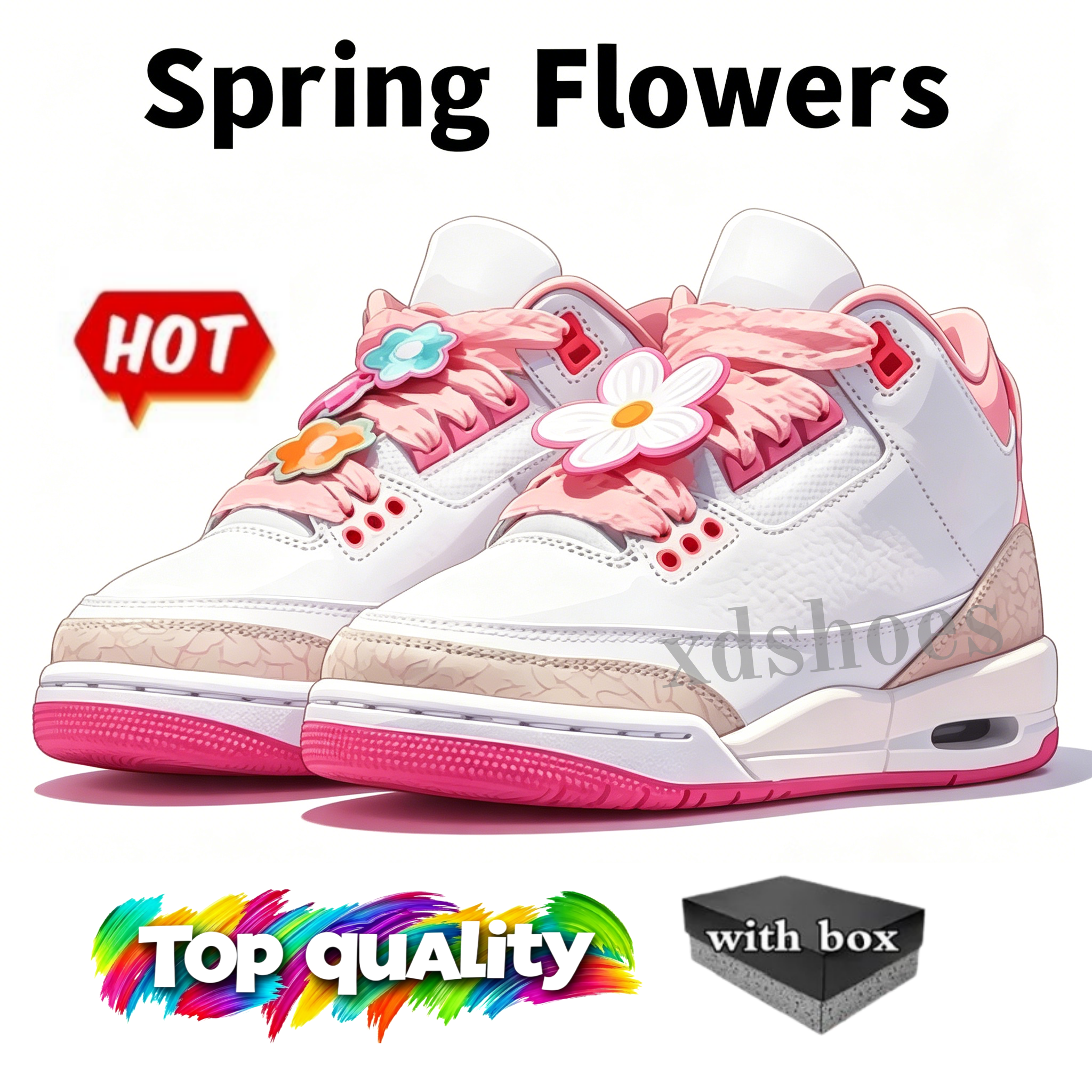 With box 3 Basketball Shoes 3s Black Cat Medium Olive SoleFly Brazil BIN 23 True Blue Worlds Best Dad Champagne Oysters Denim Pink Glow Mens Womens Trainers Sport - 5 of 8