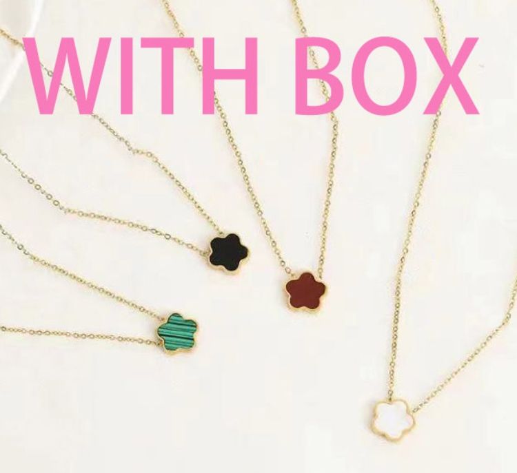 With BOX Classic Clover Necklace Pendant Pearl Mother S925 silver Plated 18K for Women's Girl Valentine's Day Mother's Day Engagement designer luxury Jewelry Gift - 1 of 4
