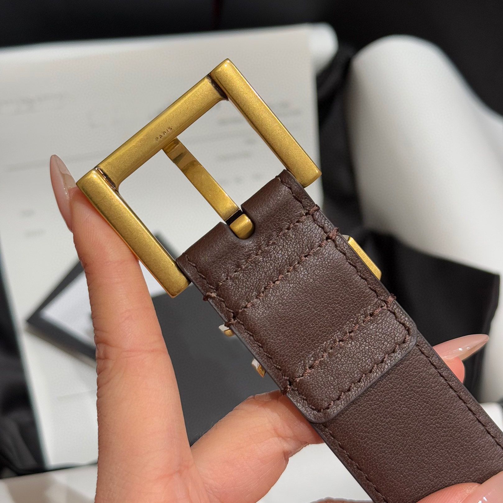 Belt designer belt for women10A genuine leather belts letter high quality daily matching birthday Christmas exquisite gift box - 5 of 8