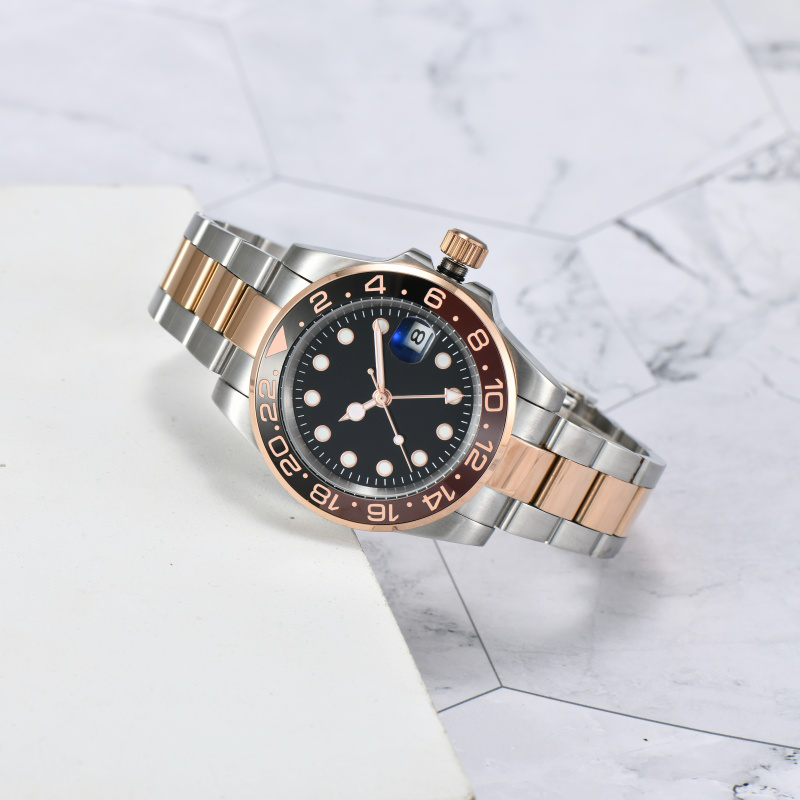 41mm watch ceramic bezel all stainless steel automatic mechanical movement sapphire men's watch orologio di lusso - 7 of 9