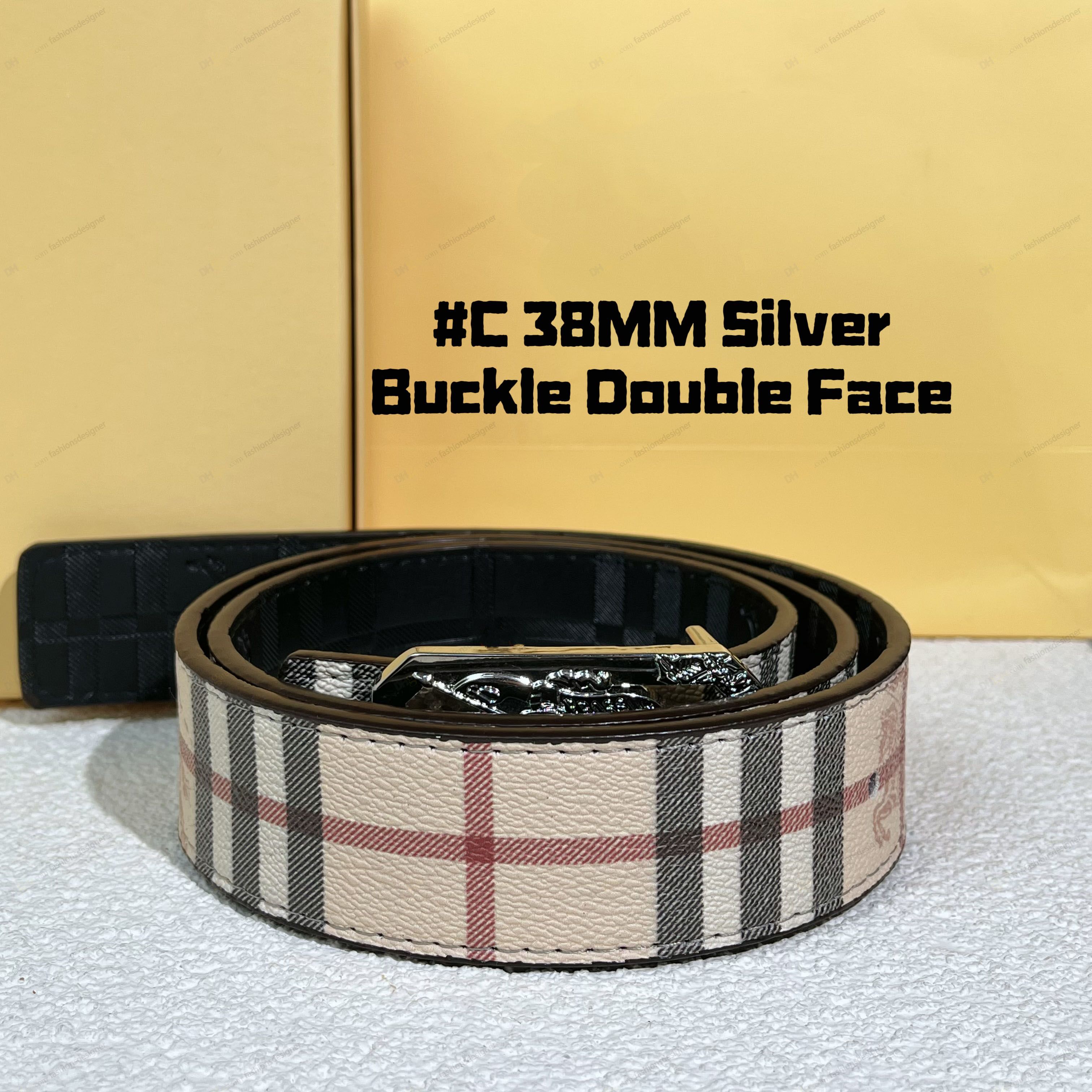Designer belt belts for men designer belt men ceinture women genuine leather belt High Quality letter smooth buckle men belt golden buckle belts with box mens belt - 2 of 9