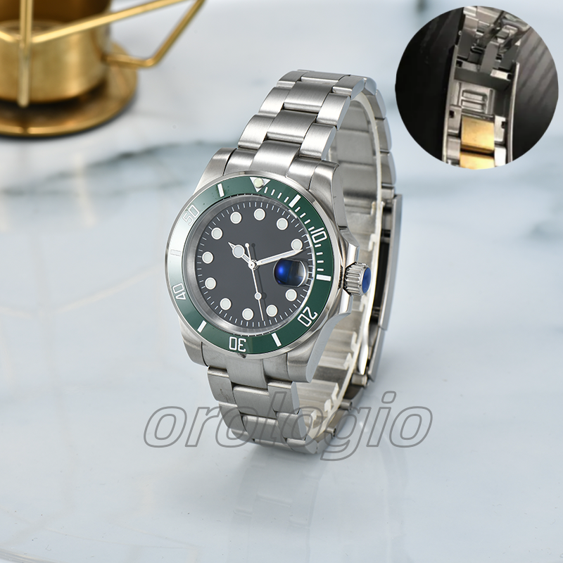 watch mens automatic mechanical ceramics watches 40mm full stainless steel Gliding clasp wristwatches sapphire super luminous - 4 of 9