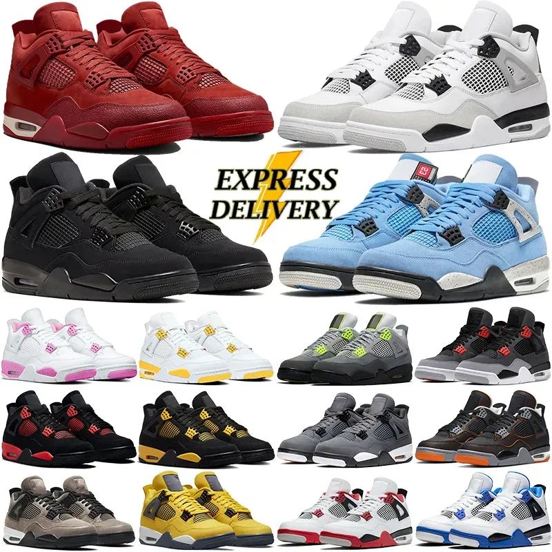Designer Shoes 4 Basketball Shoes For Men Women 4s Sneaker Military Black Cat Pine Green White Oreo Red Thunder Unc Bred Cacao Medium Olive Sail Mens Trainers Sports - 2 of 9