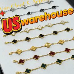 bracelet designer womens jewelry multicolor necklace women stainless steel four leaf clover jewelry handmade jewelry necklace flower - rolexwatchok