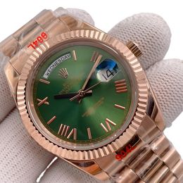 U1 Rolex Day Date 40MM Rose Gold Case Automatic Stainless Steel Watch Bezel Men's Watch Sapphire Glass Case New - rolexwatchok
