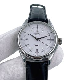 U1 Rolex Cellini Time 39MM Sapphire Glass Automatic Stainless Steel Watch Bezel Men's Watch Sapphire Glass Case New Black Case - rolexwatchok