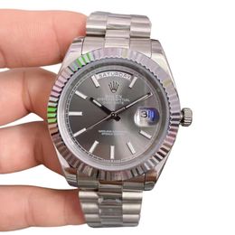 U1 Rolex Day Date 40MM Silver Case Automatic Stainless Steel Watch Bezel Men's Watch Sapphire Glass Case New - rolexwatchok