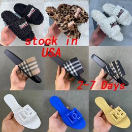 Designer Slides Fashion Shoes Sandals Wool integrated Women Men slippers Slides Size 35-48 - rolexwatchok