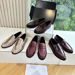 High quality Classic brown Suede Women's loafers slip on shoes Flat heel dress shoes designer loafers for women laidy holiday Leisure Driving shoes Mule slippers 35-43 - rolexwatchok