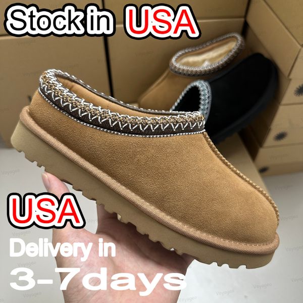 Tasman Slippers Designer Men Women Tazz Mustard Seed Chestnut Sand Fur Slides Sheepskin Classic Ultra Mini Platform Boot Winter Slip-on Shoes Suede Evelina Clog 35-47 - Shoes & Accessories - rolexwatchok