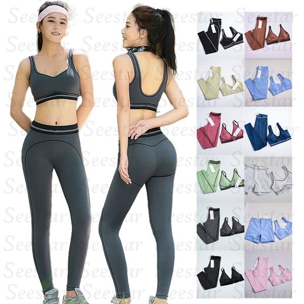 2Pcs Women Yoga Set Gym set Sport Bra High Waist Leggings Outfit, Quick Dry Fitness Gym Running Workout Sportswear - Sports & Outdoors - rolexwatchok