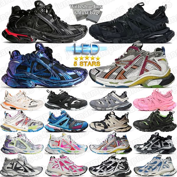 Top Quality Track Led Runners Designer Shoes Tracks 3 3.0 mens loafer womens Platform Sneakers Multicolor Luxury Paris Gomma Leather Extraordinary Trainers With box - Shoes & Accessories - rolexwatchok