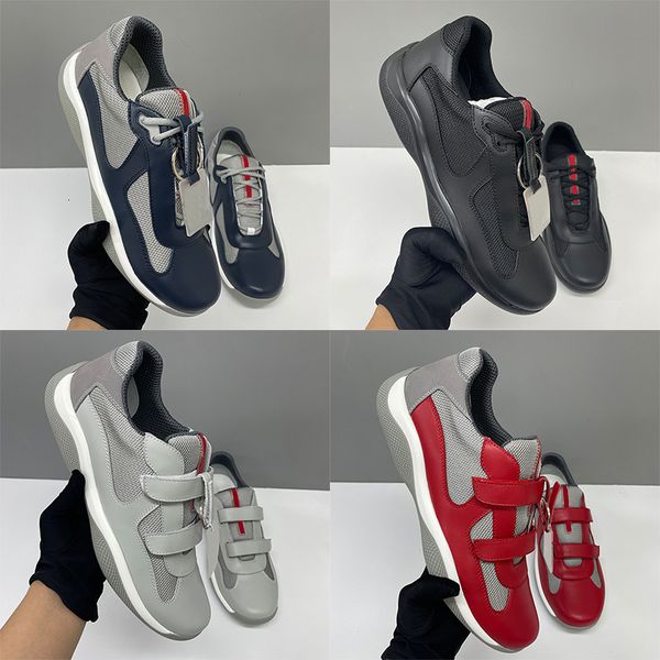 Top Quality EU36-49 Americas Cups Sneakers Designer Men Women Patent Leather Mesh Lace Up Sport Casual Trainers Breathable Comfort Casual Shoes 53 527 447 - Shoes & Accessories - rolexwatchok