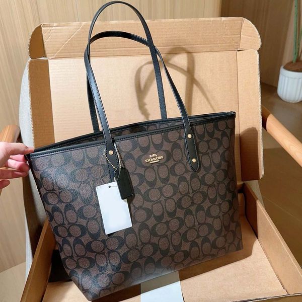 Tote Bag Designer Bag Women's Fashion Classic Shoulder Bag Luxury Handbags Flower Letter Large Capacity Leather Totes Commuting Shopping Bag Casual Tote 01 - Bags, Luggage & Accessories - rolexwatchok