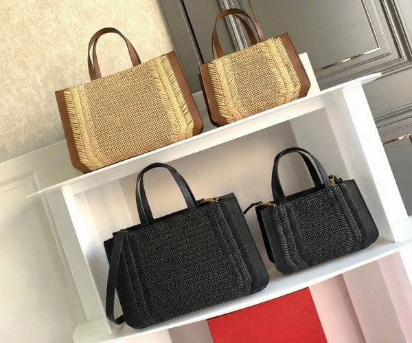Designer Straw Tote Shoulder Bag for Woman casual Lady bags Commuter Versatile Fashion Relaxed Vintage Knitting Shopping Bags Underarm bag Wallet womens Purse PRPU - Bags, Luggage & Accessories - rolexwatchok