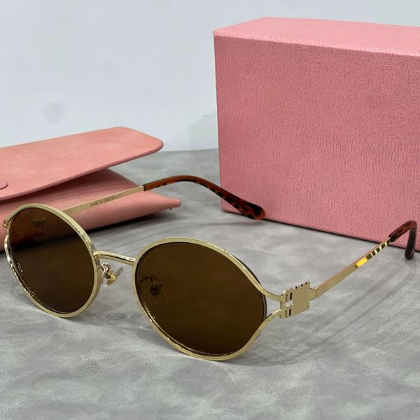 MU Classic Sunglasses Women HOT Designer Fashion Retro Eyewear Outdoor Beach Leisure Style Goggles UV400 Anti-Ultraviolet Metal Oval Full Frame Random Box High mm - Fashion Collection - rolexwatchok