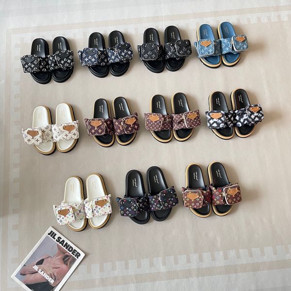 LV X Takashi Murakami Pool Pillow Comfort Mini Bag Decor Strap Platform Slide Sandals For Women Non Slip Thick Sole Casual Beach Vacation Slippers Multiple colors - Shoes & Accessories - rolexwatchok