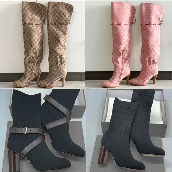 over the knee boots designer boots silhouette ankle boot heels shoes winter woman Fabric socks boots wedding party shoe big size eu43 684 50 - Shoes & Accessories - rolexwatchok