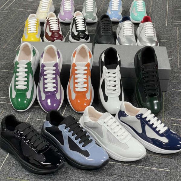 Designer Men Women Sneakers Americas Cup Xl Trainers Leather Lace-up Casual Shoes Outdoor Runner Sport Shoes 36-47 Big Size 53 - Shoes & Accessories - rolexwatchok