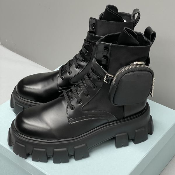 Designer Ankle Boots Women Rois Boots Platform Booties Leather And Suede Combat Knight Sneakers Trainers NO43 - Shoes & Accessories - rolexwatchok