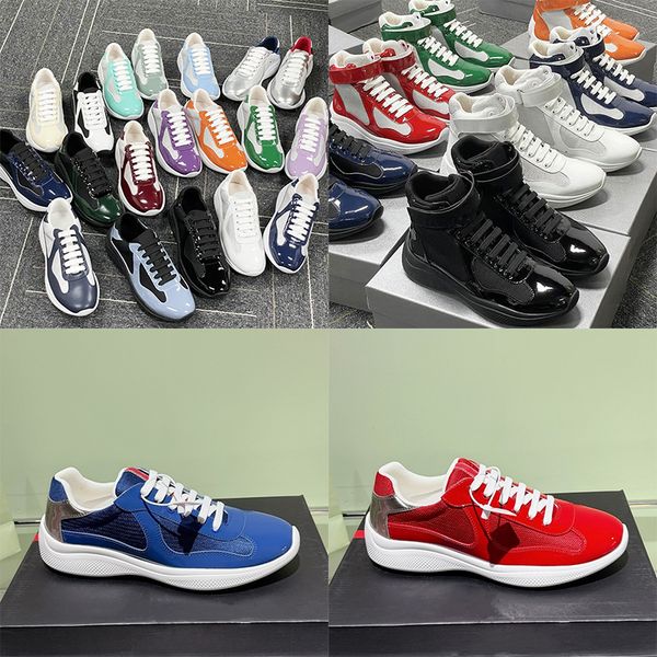 2026 Top Quality Sneakers Luxury Plus Size EU49 Americas Cup Sneakers Men Women Patent Leather Mesh Lace Up Casual Outdoor Sport Trainers 53 - Shoes & Accessories - rolexwatchok