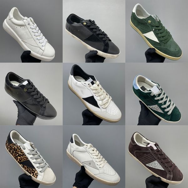Men Women Designer Dirty Super Star Leather Sneakers Leopard Print Suede Leather Inner Height Increase Low Top Casual Training Sport Shoes Trainers Top Quality 1026 - Fashion Collection - rolexwatchok