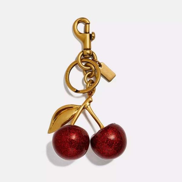 Little Charm, Big Smile Charm Women Key Rings keychain with box Retro-Cool Cherry In Glittery Resin Clip it To Favorite f Keys For Refreshing Style key chain Lanyards - Fashion Accessories - rolexwatchok