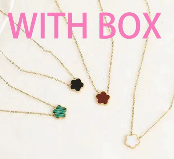 With BOX Classic Clover Necklace Pendant Pearl Mother S925 silver Plated 18K for Women's Girl Valentine's Day Mother's Day Engagement designer luxury Jewelry Gift - Jewelry - rolexwatchok