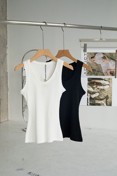 Designer tank top women tanks camis anagram-embroidered cotton-blend tank tops designer vest ladies solid vintage t shirt femme mens tanktop asian size s-xl - Apparel - rolexwatchok
