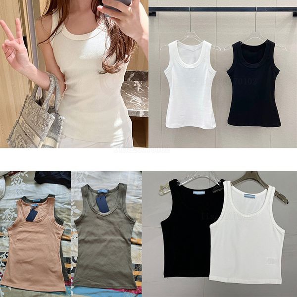 Designer tank top brands summer knitted women's t-shirt tops shirt high elasticity slim fit vest camis sexy sleeveless vest top braces tank - Apparel - rolexwatchok