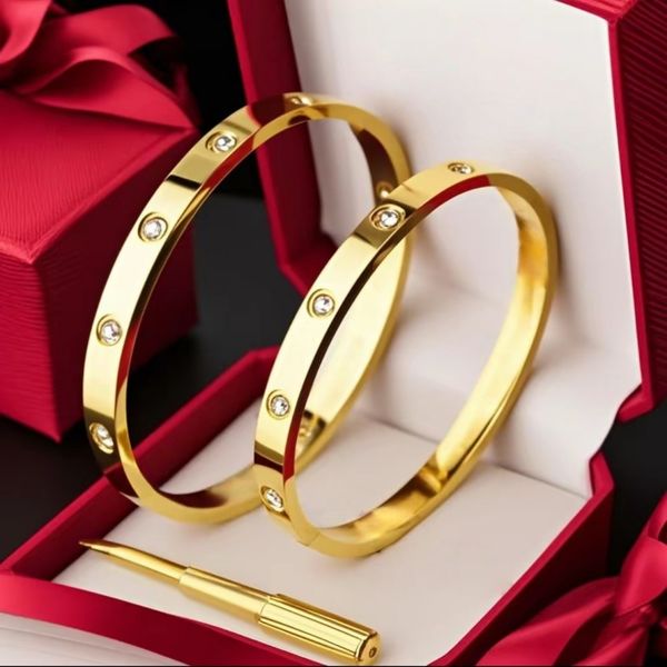 gold bangle bracelet for women love style stainless steel jewelry bracelet designer for women men bangles luxury designer jewelry charm braclet parties gifts - Jewelry - rolexwatchok