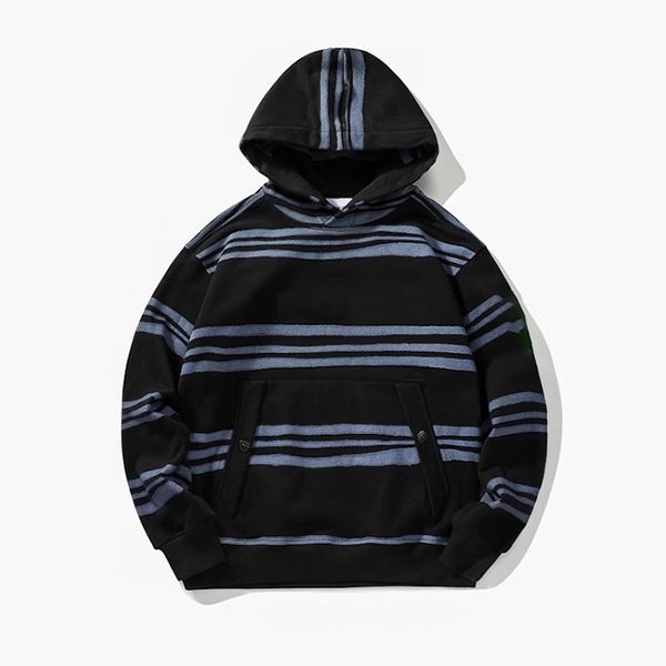Topstoney Designer Hoodies Spring Mens Striped Hoodie Cotton Super Large Hoodie Long Sleeve Street Clothing Fashion Top Jumper - Apparel - rolexwatchok