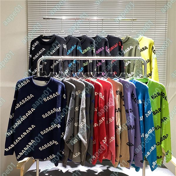 Famous Men Women Sweaters Fashion Mens Letter Pattern Casual Round Long Sleeve Sweaters Womens Hoodies 21 Colors Asian Size S-2XL - Apparel - rolexwatchok
