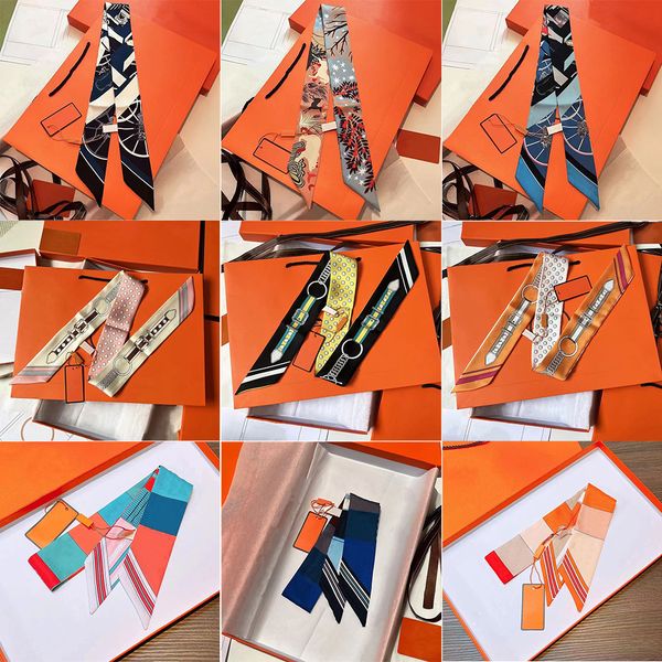 Fashion Designer Scarf Luxury Printed Letter Silk Scarf Women's Handbag Scarf 20 Colours Size 5 x 90cm - Fashion Accessories - rolexwatchok